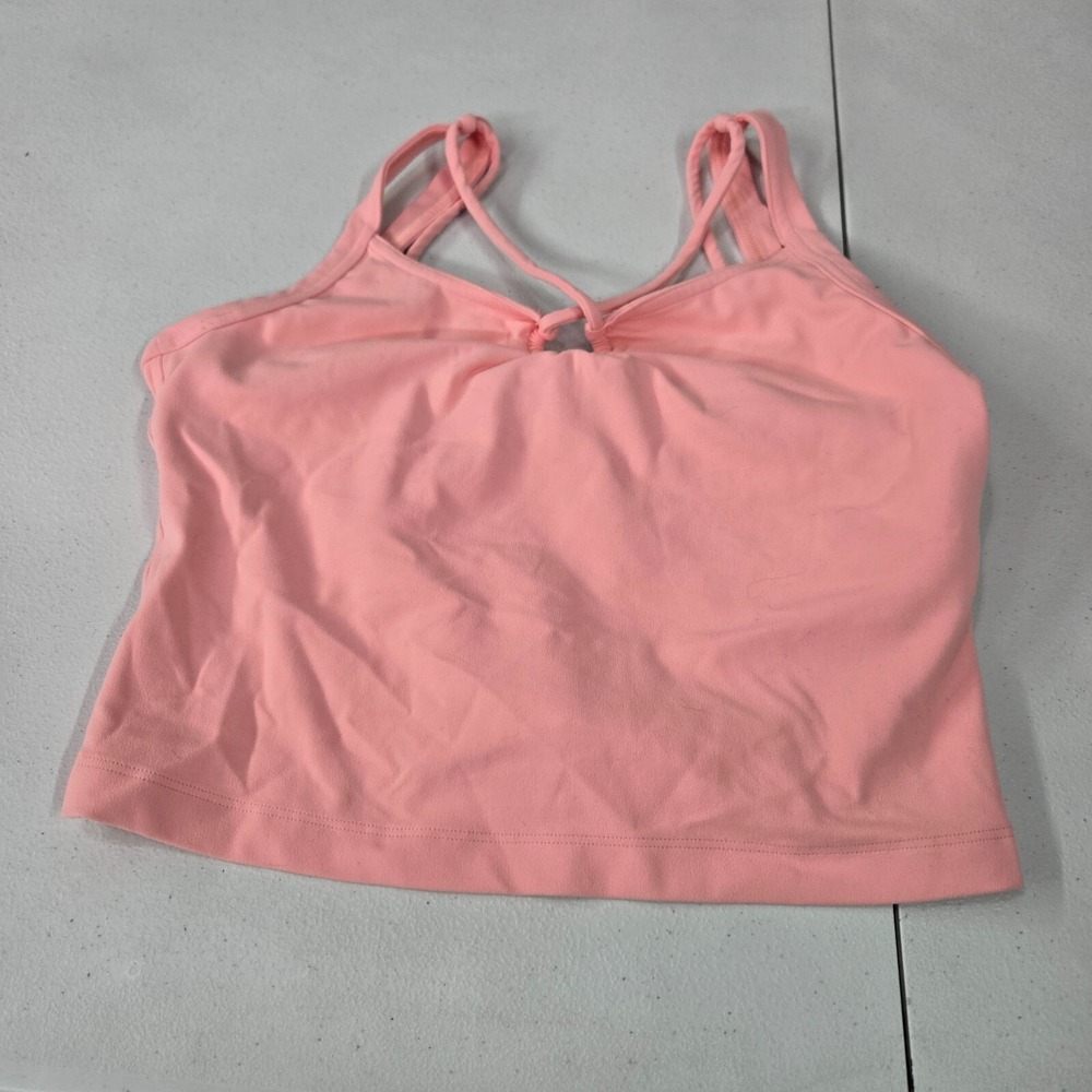 Athleta Women Activewear Top Medium Pink Shanti Keyhole Tank Camisole Sleeveless